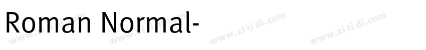 Roman Normal字体转换